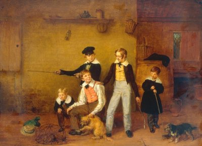 Boys with their Pets by Edmund Bristow